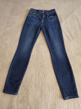 7 For All Mankind Gwenevere Ankle Dark Indigo Skinny Jeans Size:24